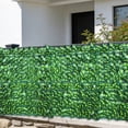 thumbnail image 5 of RUIQPGRT Faux Ivy Fence Privacy Screen Outdoor Expandable Artificial Greenery Roll Fake Hedge Wall Patio Green Plastic Leaf Plant Vine Grass Panels Gate Covering Garden Balcony- Everyday Essential, 5 of 9