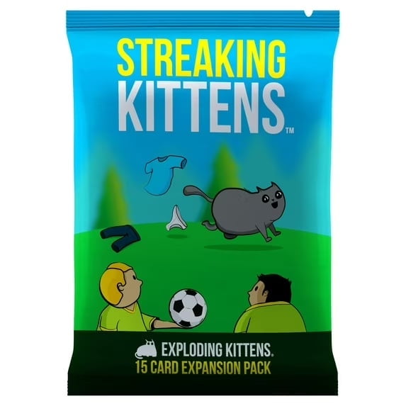 Streaking Kittens Expansion Set - A Russian Roulette Card Game for Adults, Teens & Kids, Easy Family-Friendly Party Games - 15 Card Add-on