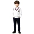 thumbnail image 2 of Coerni School Uniform Sweater Vest for Boys Spring & Fall Trendy Layering Knitted Sleeveless Tops Kids Back to School Daily Wear, 2 of 5