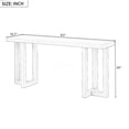 thumbnail image 7 of Modern Geometric Console Table with Solid Wood Legs for Entryway, Hallway & Living Room, 7 of 7