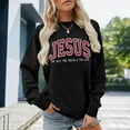 thumbnail image 2 of Jesus Sweatshirt for Women 2025 Fall Winter Long Sleeve Crewneck Bible Verse Christian Sweat Shirts Pullover Top, 2 of 4