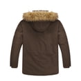 thumbnail image 2 of Soularge Men's Big and Tall Warm Coat Winter Jacket Waterproof Puffy Parka with Hood Coffee 2X, 2 of 12