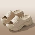 thumbnail image 2 of IUJSOY Sandals for Women 2025 Fashion Platform Slides Lightweight Chunky Slip on Shoes Wedges Heels, 2 of 3