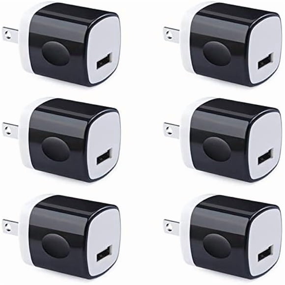 Wall Adapter, USB Wall Charger 6 Pack, UorMe 1A 5V Single Port USB Plug Power Adapter Compatible iPhone 14 Plus 13 12 11 Xs XR X 8, Samsung Galaxy S22 Ultra S22+ S22 A21 S10e S9 Note 20,Google Pixel 6