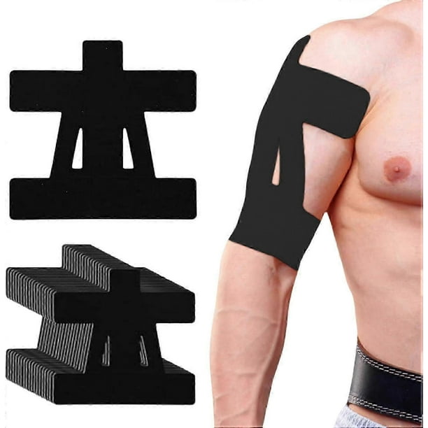 20-pack Sports Tape for Shoulder Pain Relief - Pre-cut, waterproof, breathable, elastic sports tape for shoulder support, muscle recovery and sp
