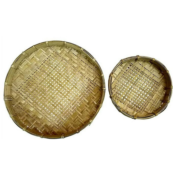 Handmade Rattan Placemats Eco-Frindly Dining Table Wicker for Round Woven Placemats Set of 2 (LHD-1216)