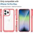 thumbnail image 5 of Case for iPhone 14 Pro Max Case Slim Dropproof [Defend from Drop/Scratch/Slip/Fingerprint] Clear Acrylic Hard Back Soft TPU Bumper Hybrid Phone Cover for iPhone 14 Pro Max-Red, 5 of 16