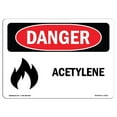 thumbnail image 1 of SignMission OS-DS-A-1218-L-1014 12 x 18 Po Signe de Danger OSHA - Acétylène, 1 of 1