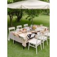 thumbnail image 3 of Easter Bunny Outdoor Tablecloth - 60x102 Inch Rectangle Dining Table Cover, Eggs Green Leaves Country Farmhouse Wooden Waterproof Outdoor Table Cloth with Umbrella Hole & Zipper for Picnic/Patio, 3 of 7