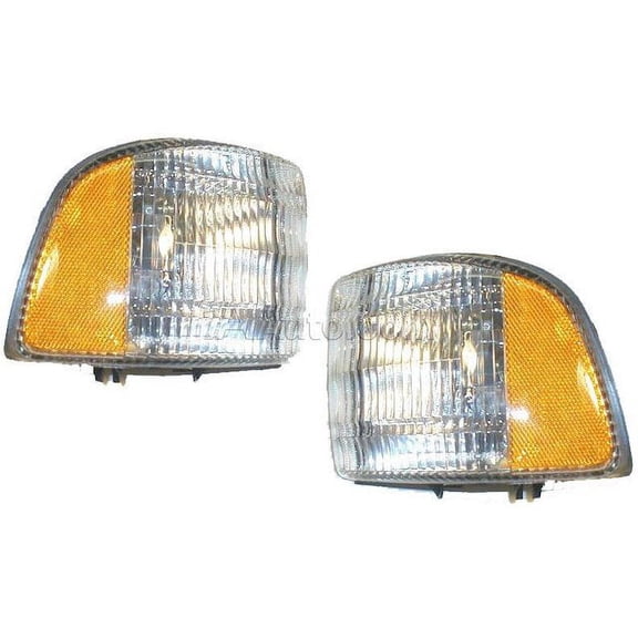 Parking Light Set 2 Piece - Compatible with 1994 - 2001 Dodge Ram 1500 1995 1996 1997 1998 1999 2000