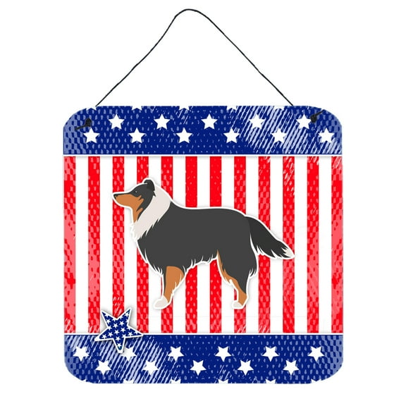 Carolines Treasures BB3330DS66 USA Patriotic Sheltie & Shetland Sheepdog Wall or Door Hanging Prints