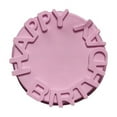 thumbnail image 1 of Cake Mould for Baking Silicone Big Round Shape Letters Happy Birthday Lettering Pan for Cakes and Microwave Safe Baking Tool, 1 of 6