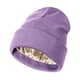 thumbnail image 4 of Gorro holgado y cálido de invierno con interior de seda, ligero y de tamaño universal. Púrpura, 4 of 9