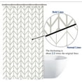 thumbnail image 2 of Stall Small Half Size Narrow Shower Curtain 36x72 Inch Dorm White Beige Geometric Bold Thick Lines Striped Herringbone Single Tiny Chevron Decor Fabric Bathroom Set Polyester Waterproof, 2 of 6
