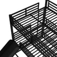 thumbnail image 6 of Triple Bunk Bed Queen Over Queen Over Queen with Slide, Heavy Duty Metal Triple Bed Frame with Guardrail and Ladder, 3-in-1 Bunk Beds with Noise-reduced Design, 6 of 8