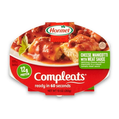 UPC 037600051088 product image for Hormel Compleats Cheese Manicotti with Meat Sauce, 10 oz | upcitemdb.com