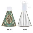 thumbnail image 4 of Wobogo Bohemia Pattern Hand Towel Set of 2 Absorbent for Kitchen and Bathroom With Velcro Hanging Loop 18.2×14in, 4 of 7