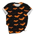 thumbnail image 5 of ClodeEU Women's Halloween Printed T Shirt, Short Sleeved Round Neck Top Multicolor,Womens Plus XXXXL, 5 of 5