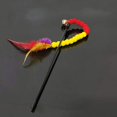 thumbnail image 1 of Cat Toys Cat Teasing Stick Pompom Feather Wand Kitten Interactive Toys Mini Bell Cat Rod for Kitten Cat Having Fun Exercise Playing(red&Yellow), 1 of 7
