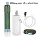 thumbnail image 2 of Yuarrent Traveling Lake River Water Filtro de emergencia Backpacking Picnic Kit de filtración portátil reutilizable Equipo para exteriores Kits de desorden para acampar Verde Yuarrent OD029697-02, 2 of 6