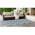 thumbnail image 3 of Rugs.com Jill Zarin Outdoor Collection Rug – 7' x 10' Blue Flatweave Rug Perfect For Bedrooms, Dining Rooms, Living Rooms, 3 of 9
