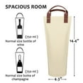 thumbnail image 4 of Tirrinia Single Wine Bag, Insulated, Unique Fathers Day Gifts, Padded Thermal Wine Gift Bags, Perfect Wine Bags for Gifts, Canvas Beige, 4 of 7