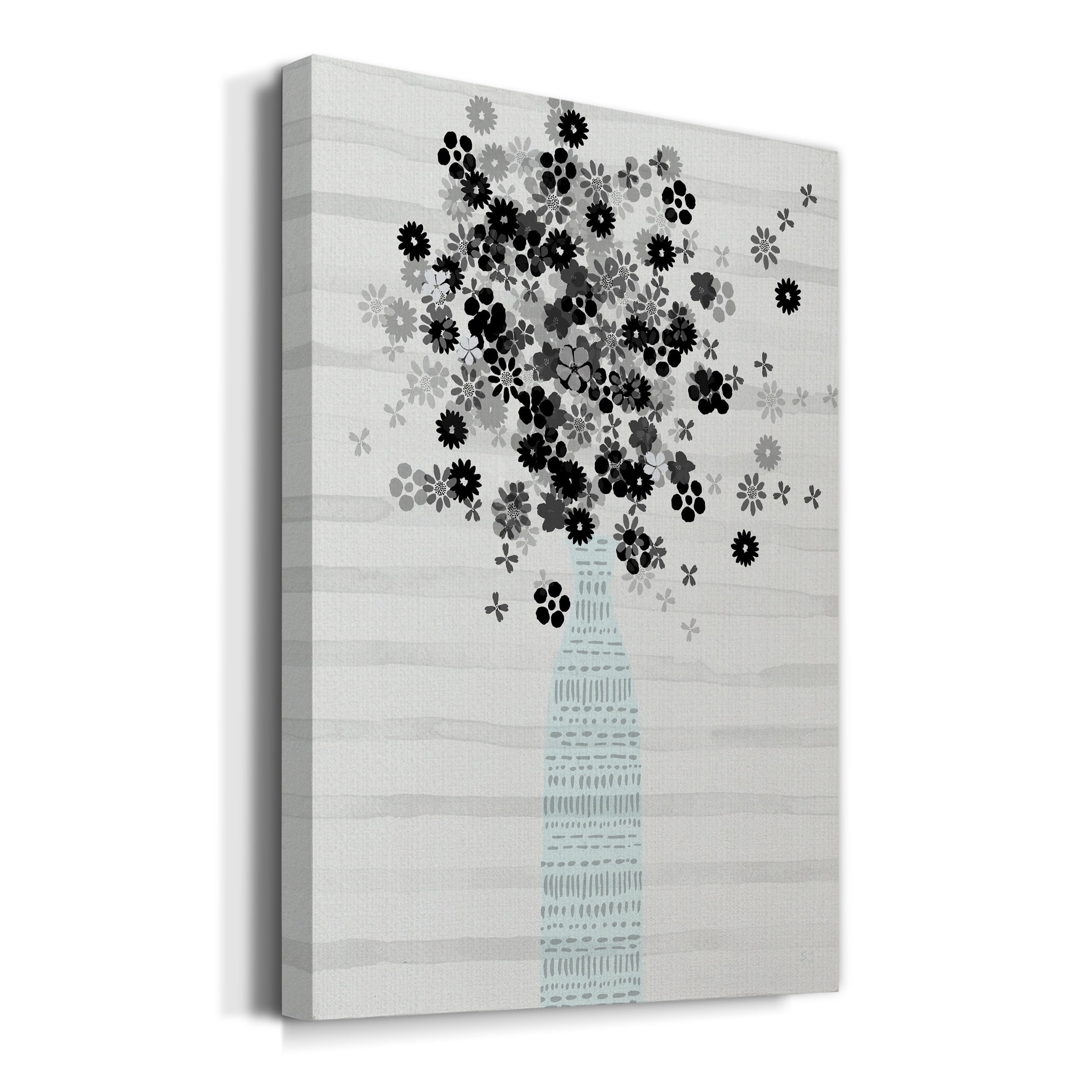 Bouquet of Black & White Premium Gallery Wrapped Canvas - Ready to Hang - 40 x 60
