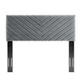 thumbnail image 6 of Tufted Headboard, King Size, Velvet, Dark Grey Gray, Modern Contemporary Urban Design, Bedroom Master Guest Suite, 6 of 10