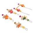 thumbnail image 4 of Parrots Wooden Swing, Corn Husk Funny Pet Bird Swing Colorful  For Playing For Parakeets, 4 of 8
