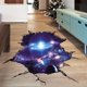 thumbnail image 1 of 1pcs 3D Ripped Starry Sky Decorative Floor Stickers, Self-adhesive Removable PVC Stickers Suitable For Living Room Bedroom, 1 of 4