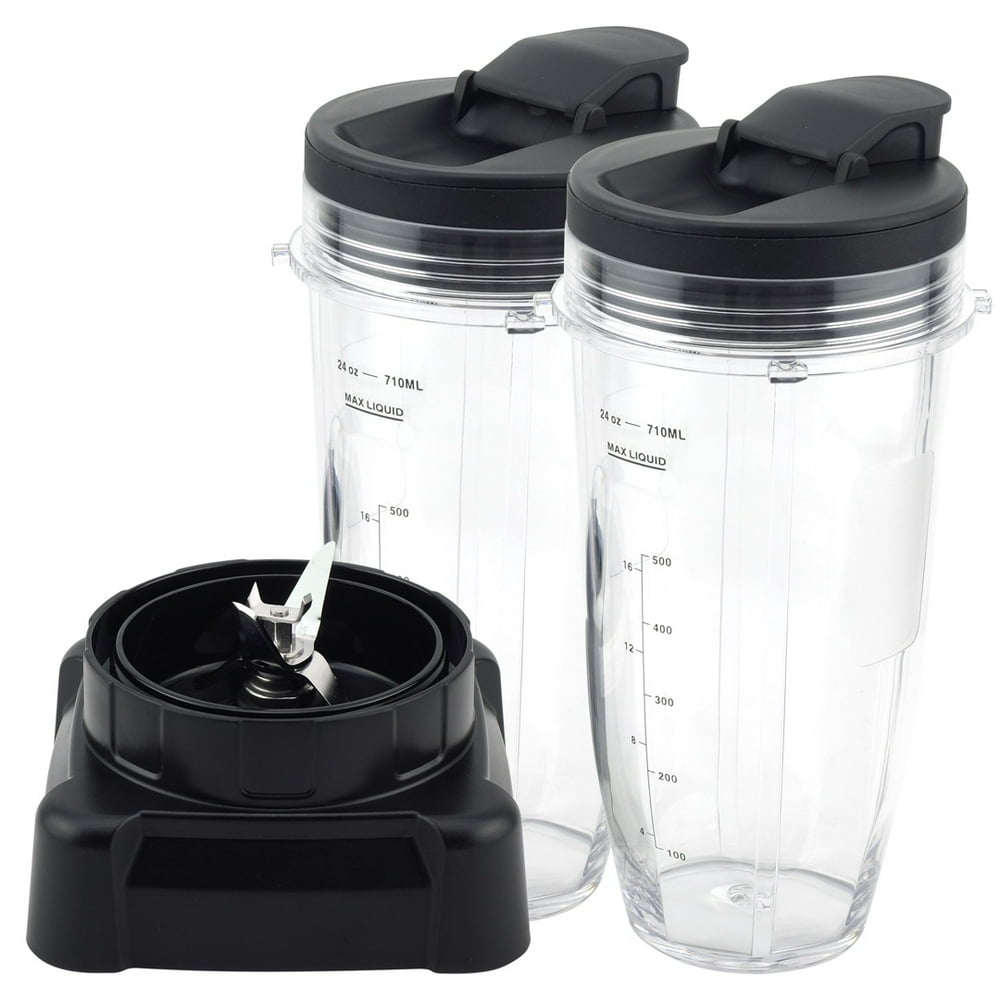 2 Pack 24 oz Cup with Spout Lid and Extractor Blade Replacement Part