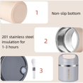 thumbnail image 3 of Insulated Food Container - Thermos - Stainless Steel - 450ML - Portable - Light Grey, 3 of 4