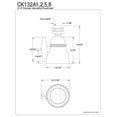 thumbnail image 2 of Kingston Brass CK132A1 Designer Trimscape 2-1/4-Inch Réglable Douchette de Pulvérisation, Chrome Poli, 2 of 2