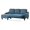 thumbnail image 6 of Lester Chaise Sleeper Sofa in Blue fabric with Black legs, 6 of 10