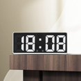 thumbnail image 3 of Reloj despertador de mesa con números grandes y fecha, pantalla LED para sala de estar de residencia de ancianos Blanco, 3 of 7