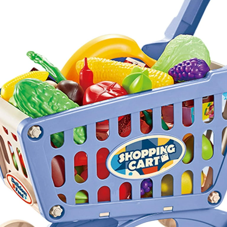 Trolley Play Set Kids Shopping Cart Role Play Pretend Play