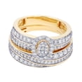 thumbnail image 3 of Lakshya Jewel LLC Women's Bridal Ring Set Round Cut CZ in 14K Yellow Gold Finish for Wedding & Engagement, 3 of 5