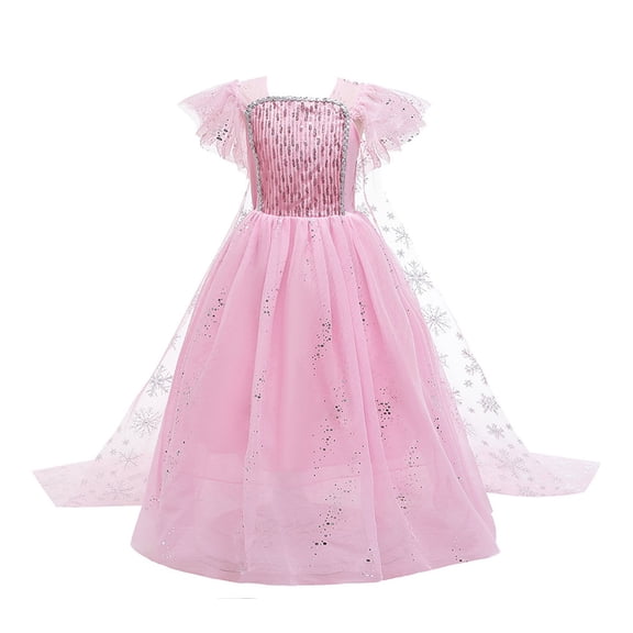 Girls Sequins Princess Costume Birthday Party Christmas Fancy Dress