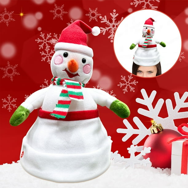 Juguetes de piscina, juguetes para bebés, juguetes para niños pequeños, gorro navideño, Papá Noel, muñeco de nieve, reno, gorro musical, gorro de peluche, gorro eléctrico.