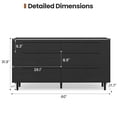 thumbnail image 6 of 6-Drawer Dresser, 60" Wide Modern Black Storage Cabinet for Bedroom, Closet, or Entryway – Minimalist Dresser for Clothes & Daily Essentials, 6 of 8
