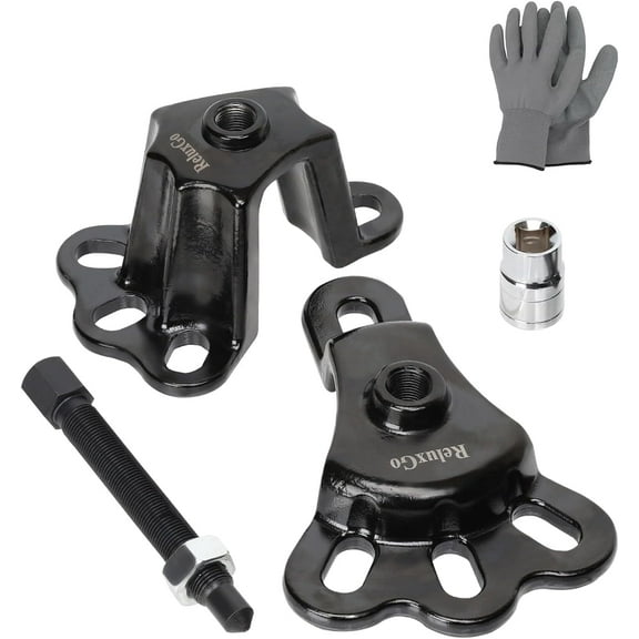 Front Wheel Hub Puller Bearing Removal Tool for 3-3/4 to 4-1/2 Inch IDs, Rear Axle Puller Set for 4-1/2 to 5-1/2 Inch IDs, Flange Type Axle Remover Tool with 5/8 inch x 18 Forcing Bolt