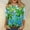 48-Green, variant on YWDJ Green Womens Tops 3/4 Sleeve Polyester St Patricks Day Round Neck Polyester Casual St. Patricks Day Blouse Tops for Irish Themed Gifts M