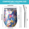 thumbnail image 5 of 12oz Stainless Steel Insulated Wine Tumbler with Lid and Straw – Double Wall Vacuum Mug for Hot & Cold Drinks, 304 Steel Interior, Sweat-Free Design, 5 of 5