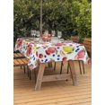 thumbnail image 3 of Outdoor Tablecloth with Umbrella Hole for Patio/Picnic/Party/Camping, Summer Fruits Waterproof Table Cloth Rectangle Table Cover Washable, Grapefruit Peach Lemon Strawberry (54"x 80"), 3 of 9