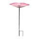 thumbnail image 1 of Comedero para pájaros de exterior, bonito y resistente, de metal, decorativo y con forma de baño para pájaros. Rosa, 1 of 9