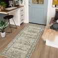 thumbnail image 2 of Haperlare Rug Runner 2'x6' Entryway Vintage Area Rugs for Hallway Washable Low Pile Rugs for Bedroom Non Slip Kitchen Laundry Rug Camel, 2 of 7