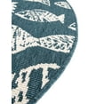 thumbnail image 4 of Unique Loom Outdoor Coastal Collection Area Rug - Whish (4' 1" Round Blue/Ivory), 4 of 9