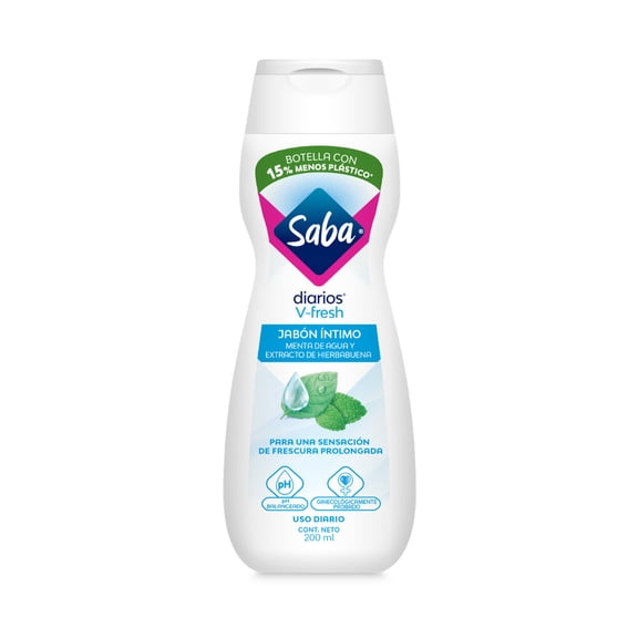 Jabón íntimo Saba Diarios v-fresh menta de agua 200 ml