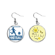 thumbnail image 1 of Jugador de fútbol Kick fútbol Azul Pendiente Sol Flor Pendiente Joyas Moda Unbranded M, 1 of 3