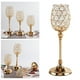 thumbnail image 2 of Candelabro de cristal de metal dorado para decoración de bodas. L, 2 of 8
